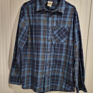 The North Face Navy and Yellow Plaid Shirt